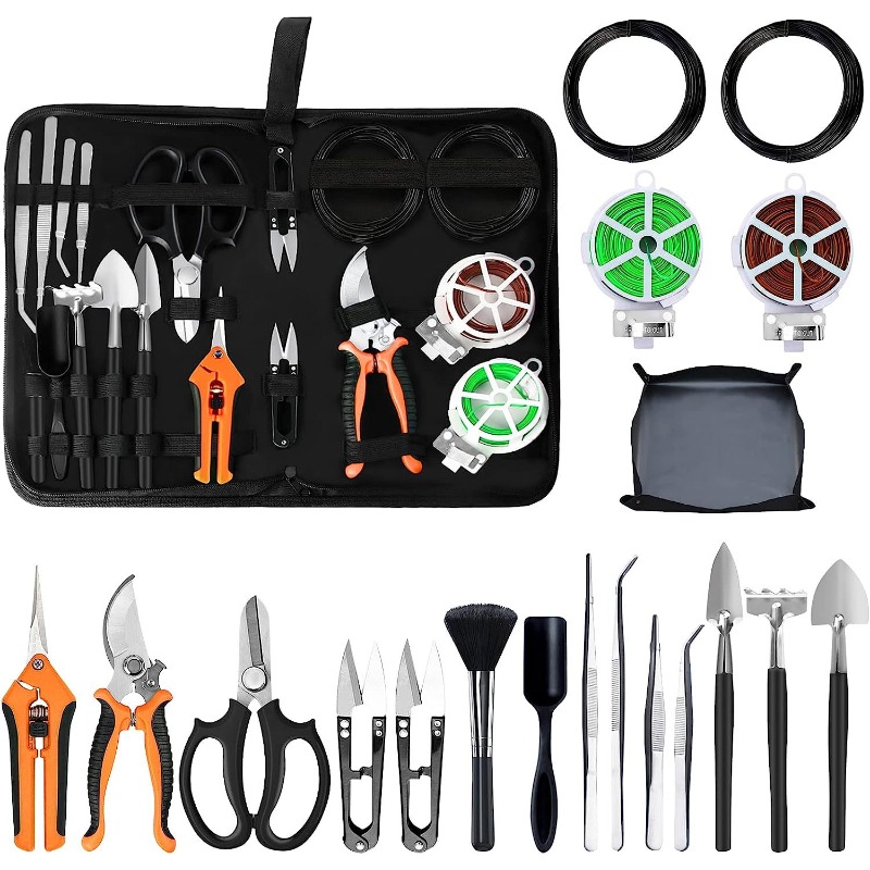 Bonsai Tool Set - 19pcs/set Multifunctional Bonsai Tree Kit Gardening