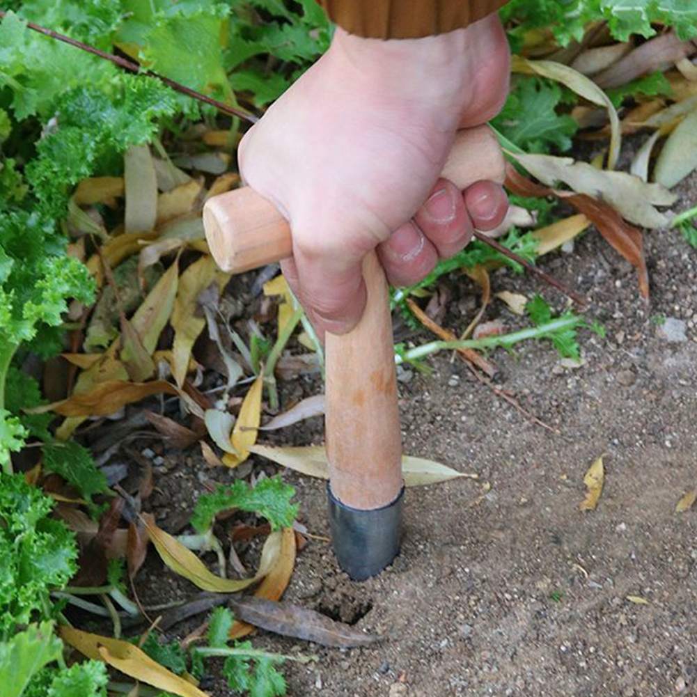 Gardening Tools Wooden - Hand Dibber Garden Tool Stainless Steel