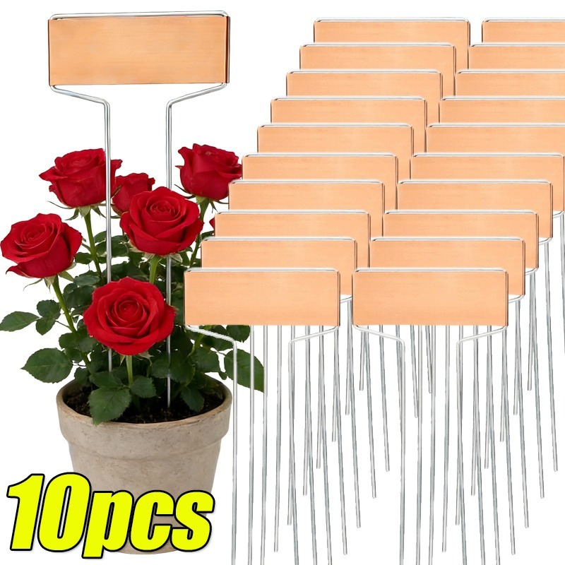 Plant Label Tags - Waterproof Metal Plant Label With Stakes