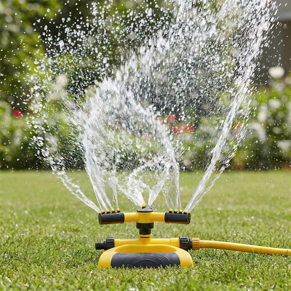 Gardening Tools And Accessories - 360-Degree Automatic Rotating Sprinkler with Base
