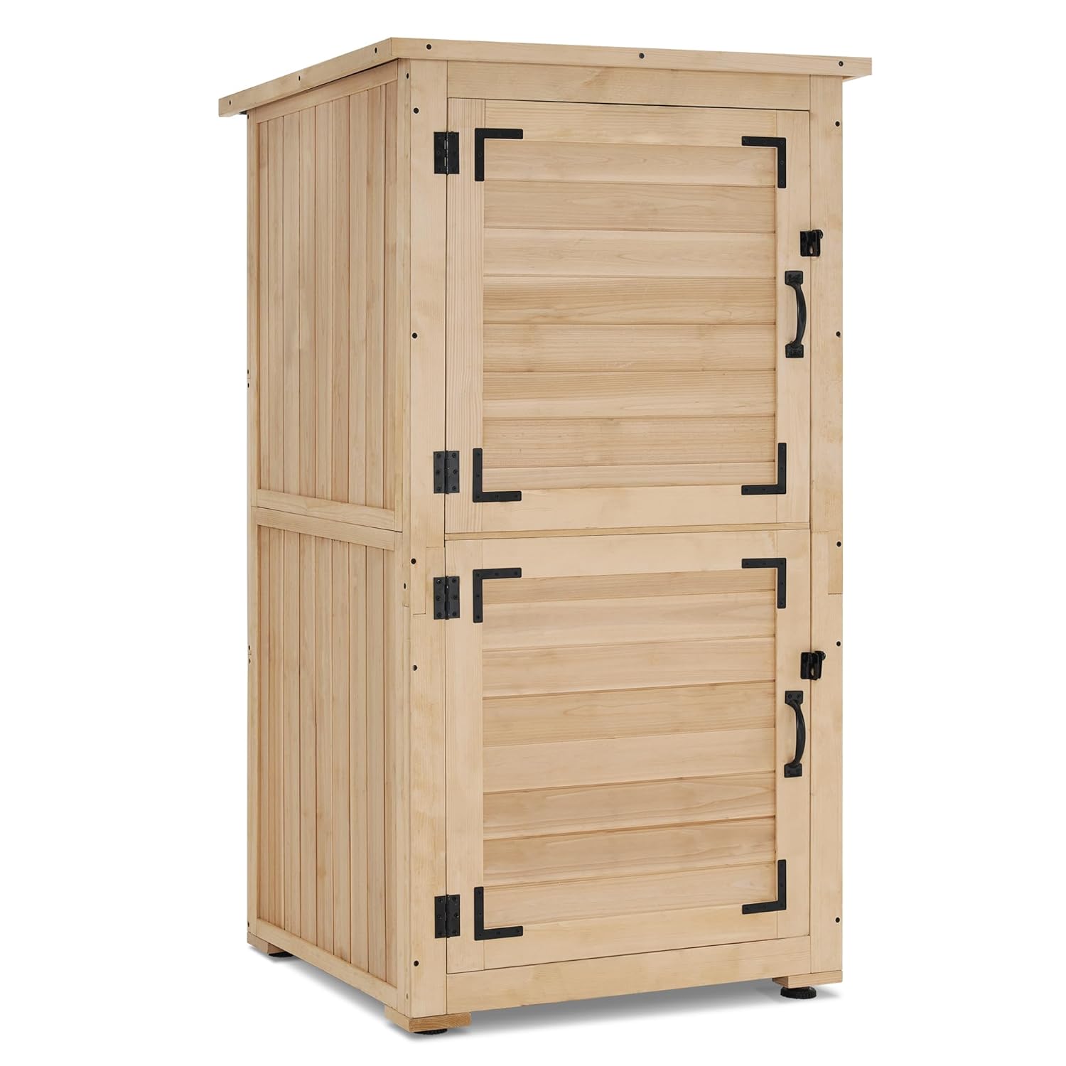 Gardening Tools Wooden - 30in Deep Wood Outdoor Storage Cabinet