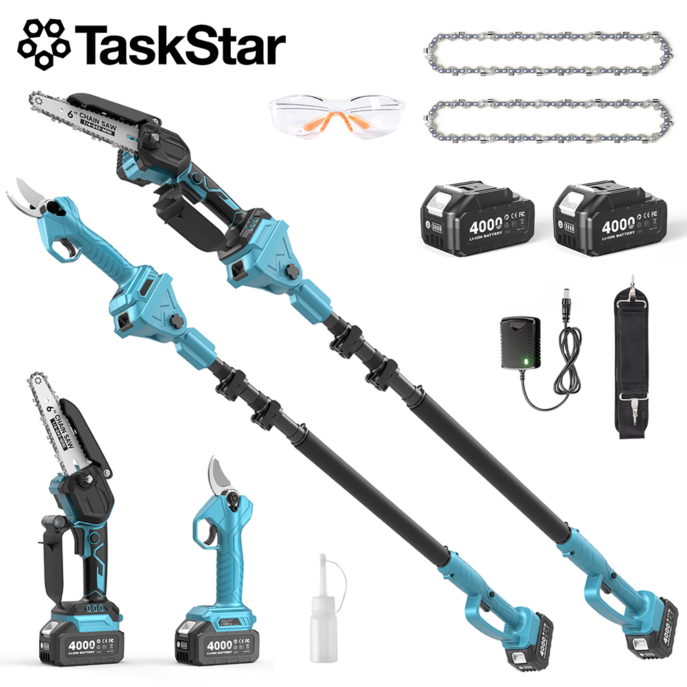 Gardening Tools Wooden - TaskStar 4-in-1 Garden Power Tools Cordless