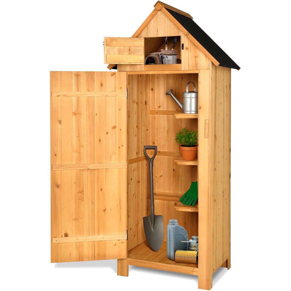 Gardening Tools Wooden - Outdoor Wooden Storage Shed, Garden Shed