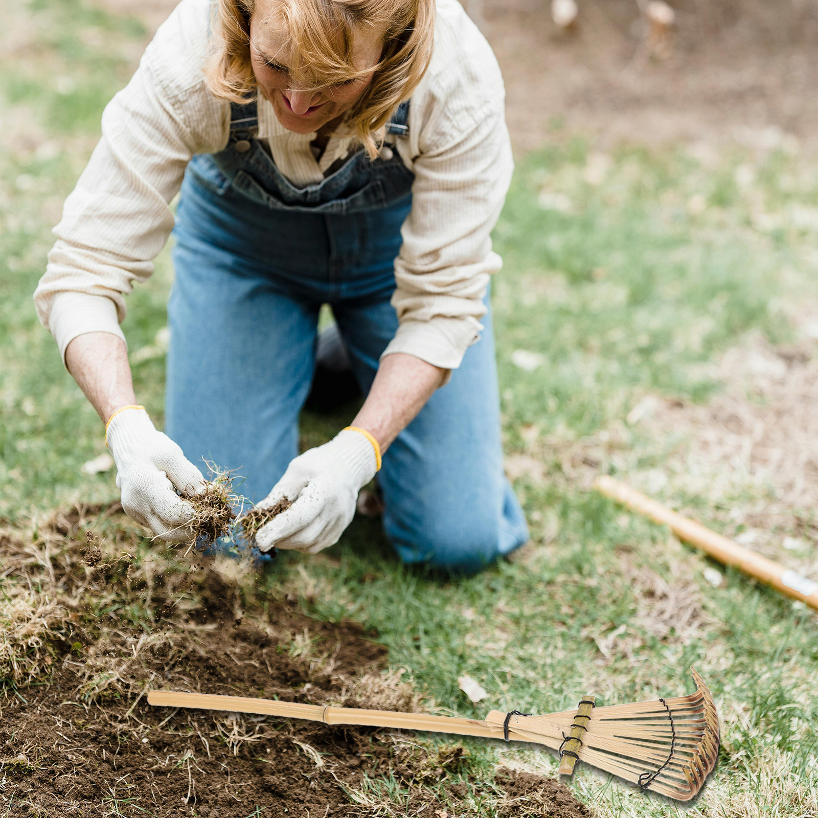 Gardening Tools Japanese - Bamboo Garden Rake Japanese Design Sand
