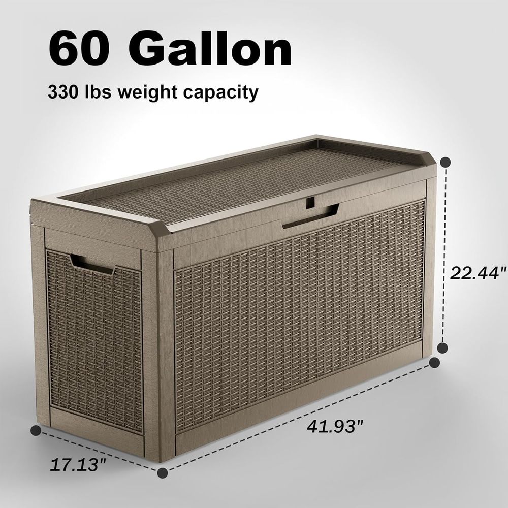 60 Gallon Resin Deck Box - Loc - Gardening Tools And Accessories บทวิจารณ์และราคา