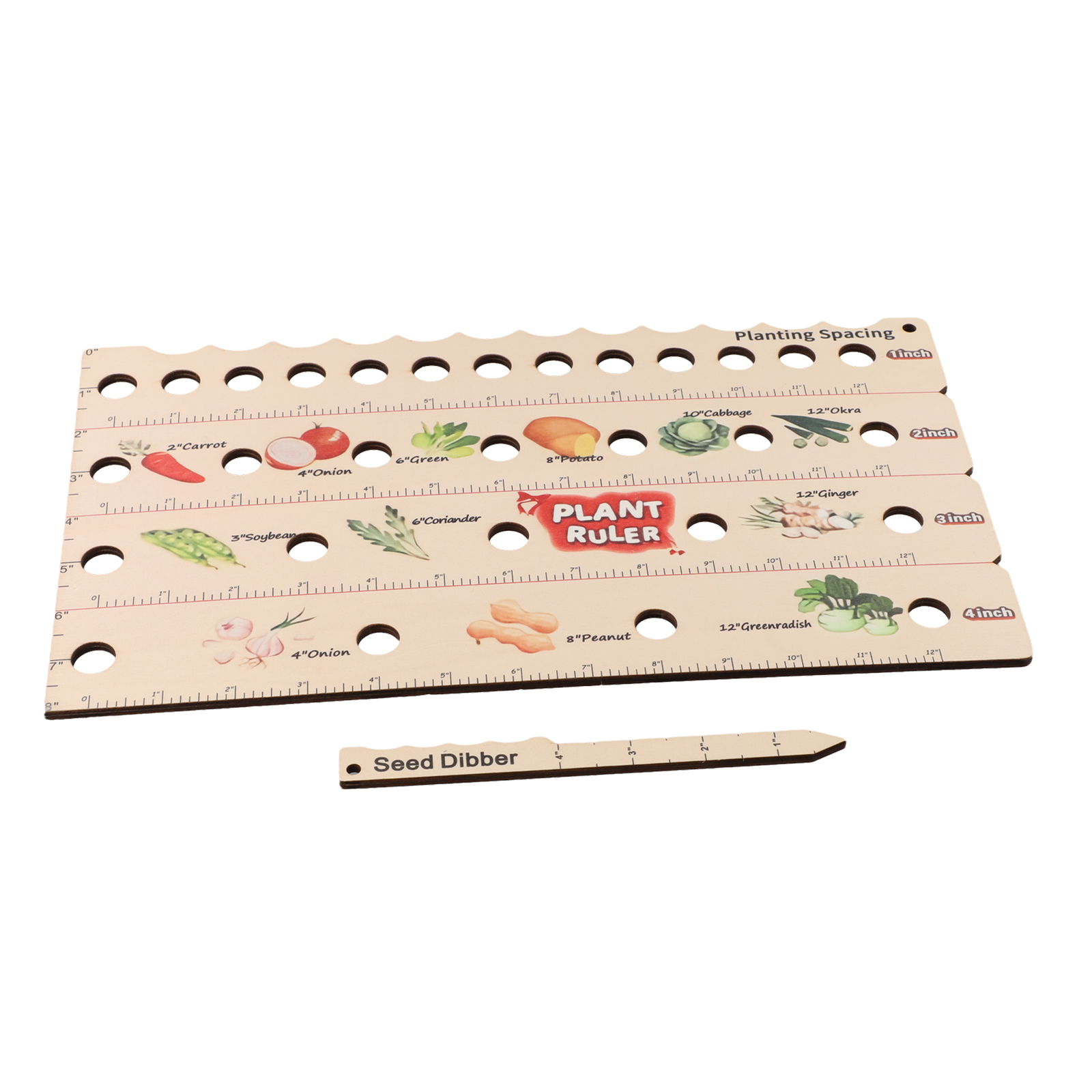 Spacing Measurement Vegetables - Gardening Tools Wooden บทวิจารณ์และราคา