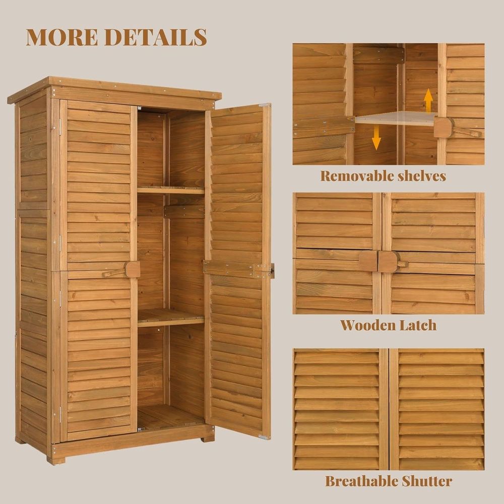 63in Natural Wooden Outdoor St - Gardening Tools And Accessories บทวิจารณ์และราคา