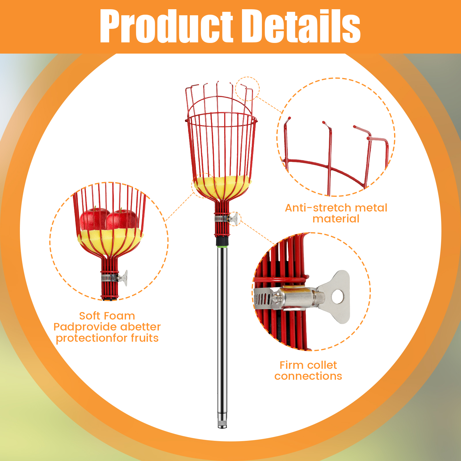 Deep Basket Fruit Picker Catch - Gardening Tools For Women บทวิจารณ์และราคา