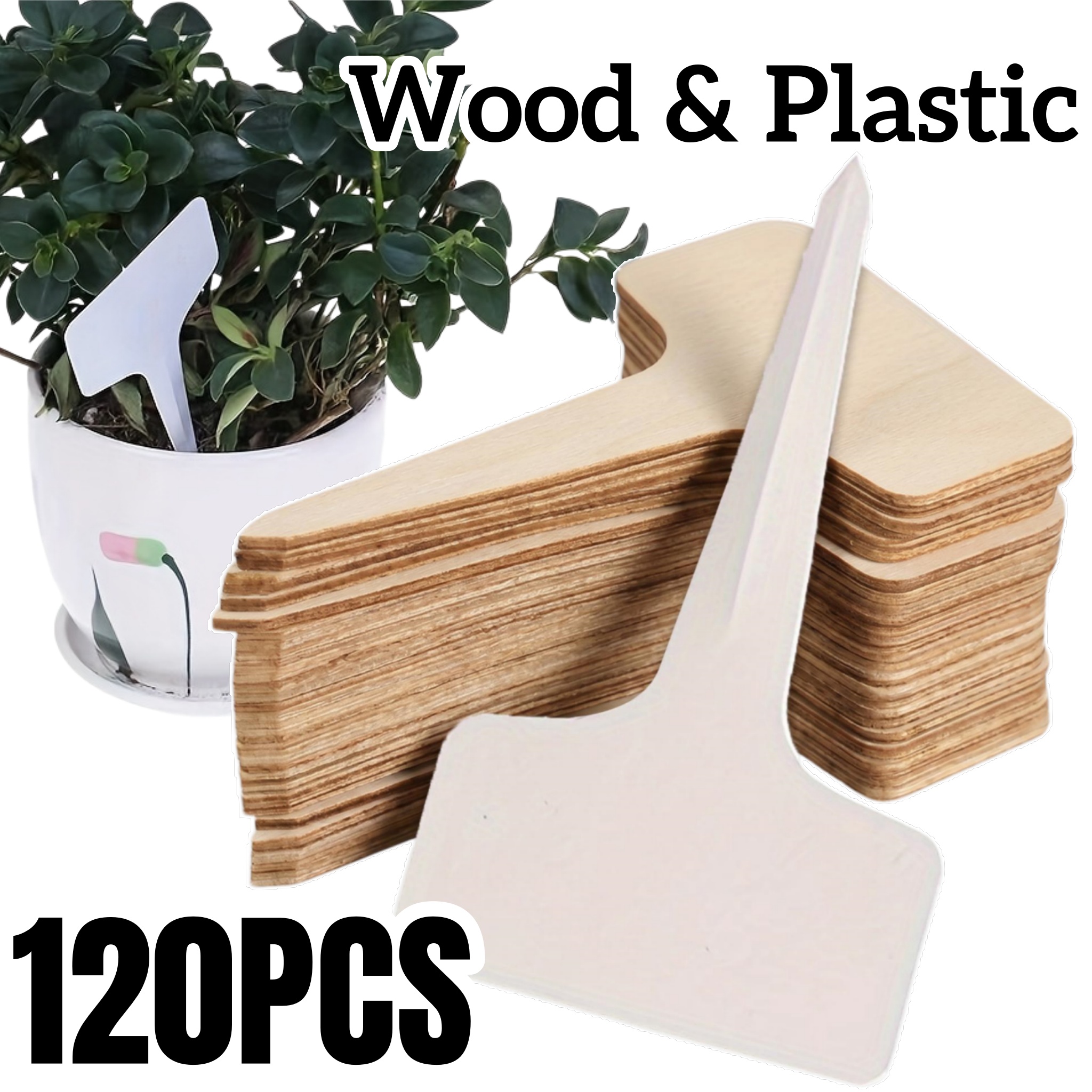 20/120pcs Durable T-Shaped Pla - Plant Label Tags บทวิจารณ์และราคา