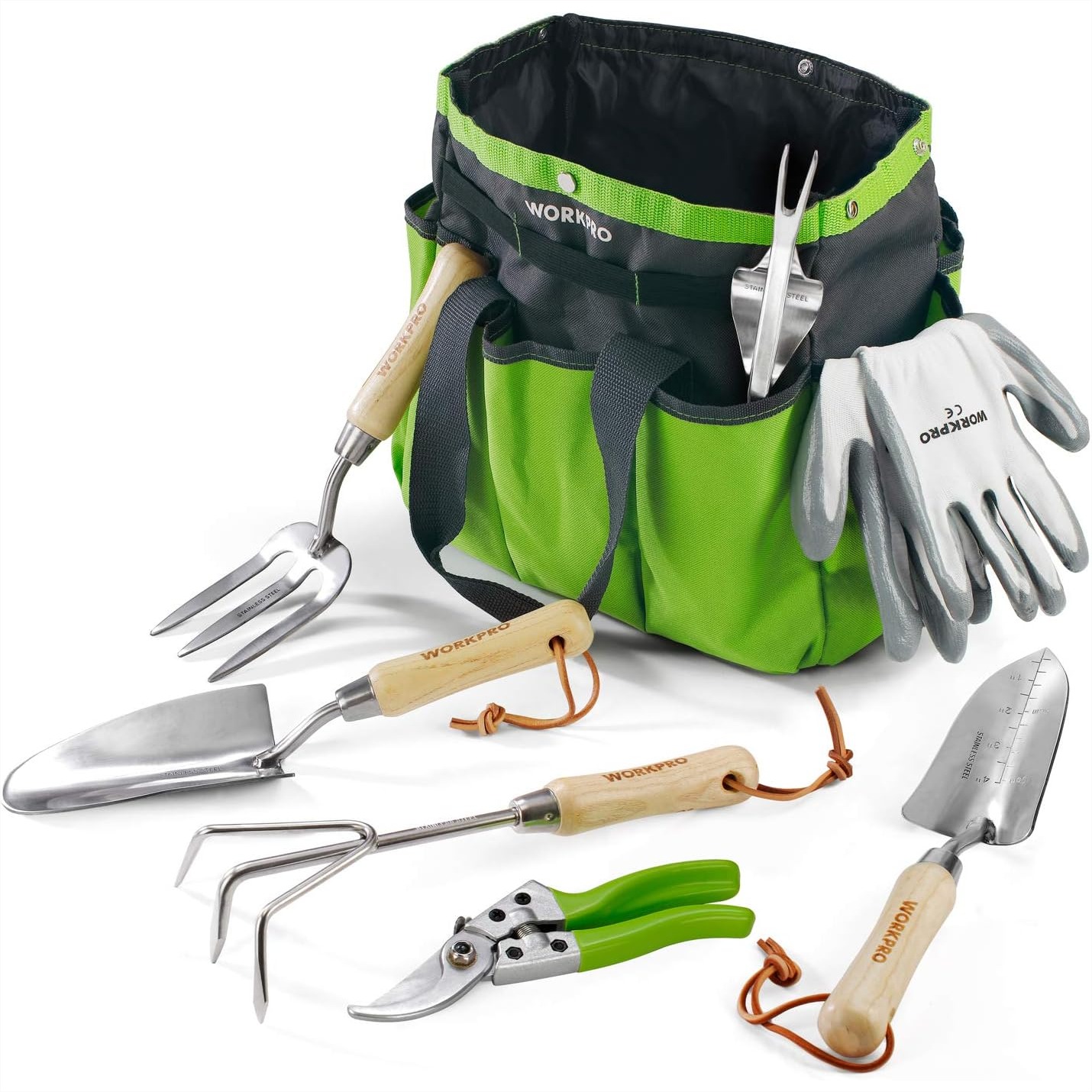 Garden Tools Set, 8 Piece Stai - Gardening Tools Wooden บทวิจารณ์และราคา