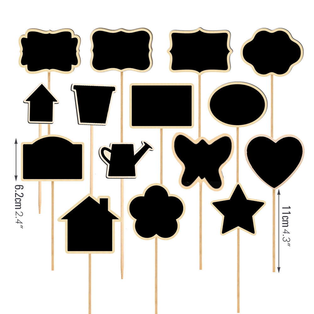 10PCS Wood Mini Chalkboard Sig - Plant Label Tags บทวิจารณ์และราคา