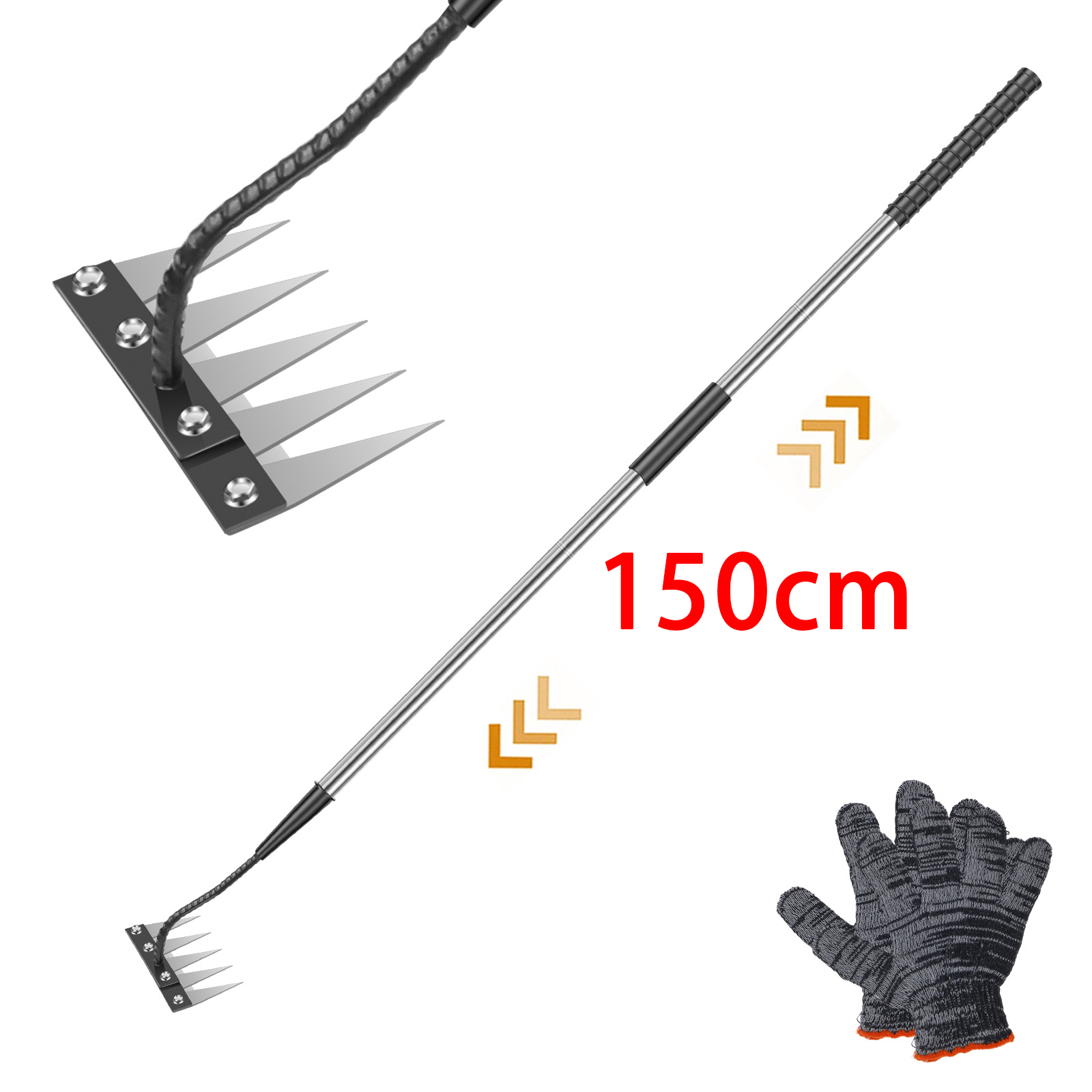 5 Teeth Stainless Steel Weedin - Gardening Tools Long บทวิจารณ์และราคา