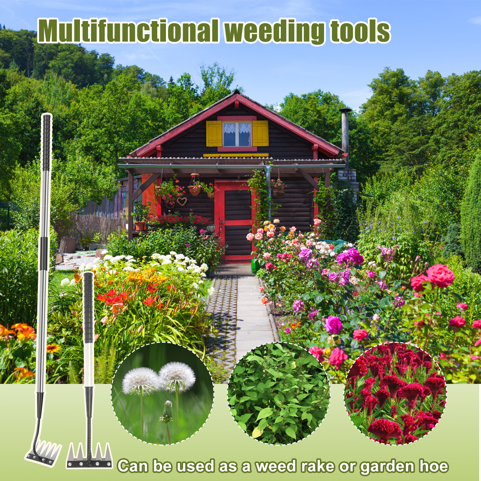5 Teeth Stainless Steel Weedin - Gardening Tools Long บทวิจารณ์และราคา