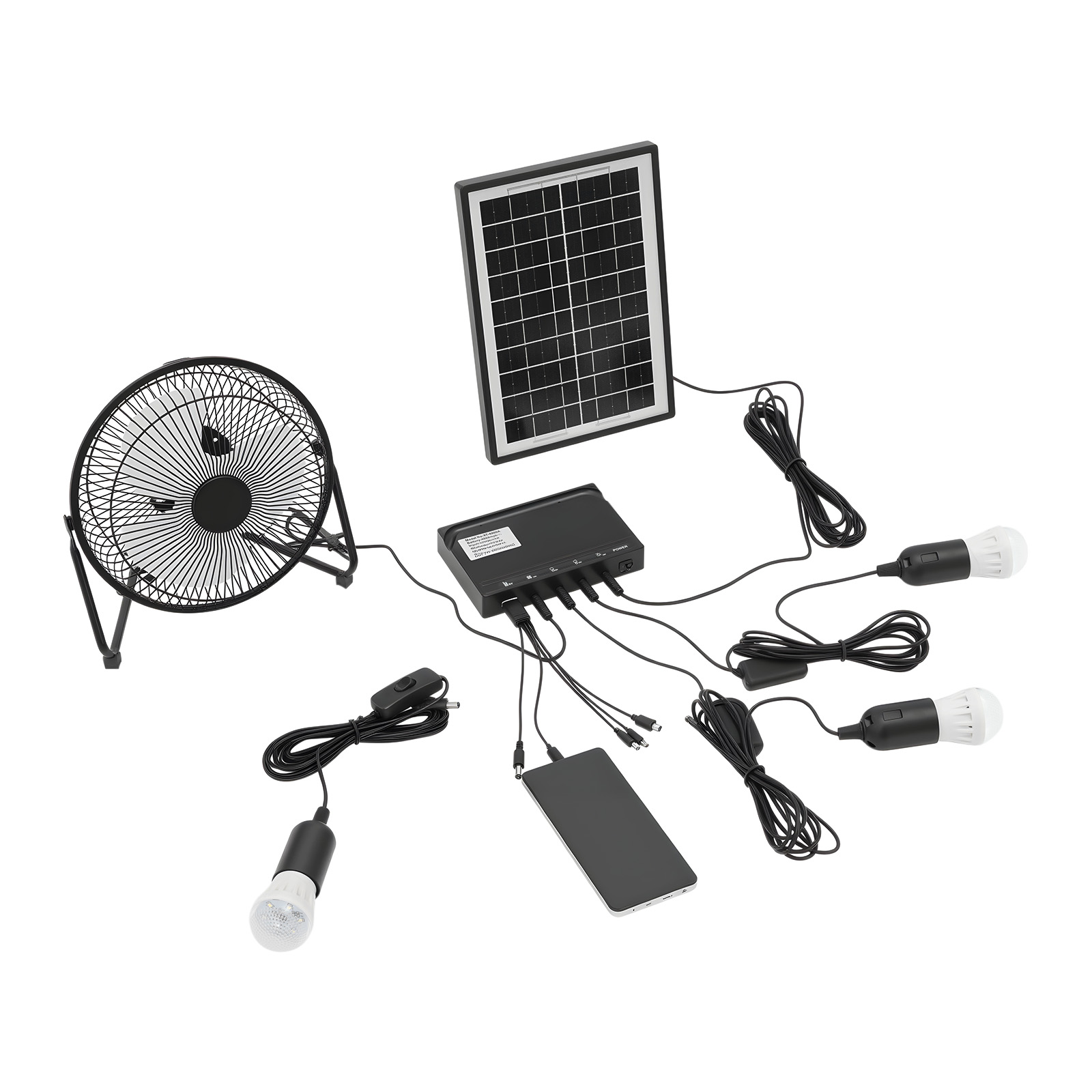 100-240V Solar Fan And Lamp Ki - Gardening Tools Bundle บทวิจารณ์และราคา
