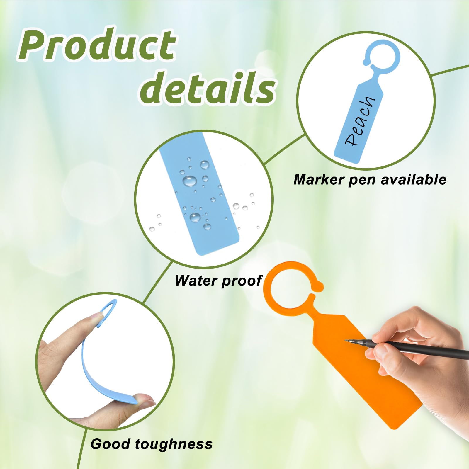 100PCS 10.7x2.3CM Plastic Gard - Plant Label Tags บทวิจารณ์และราคา
