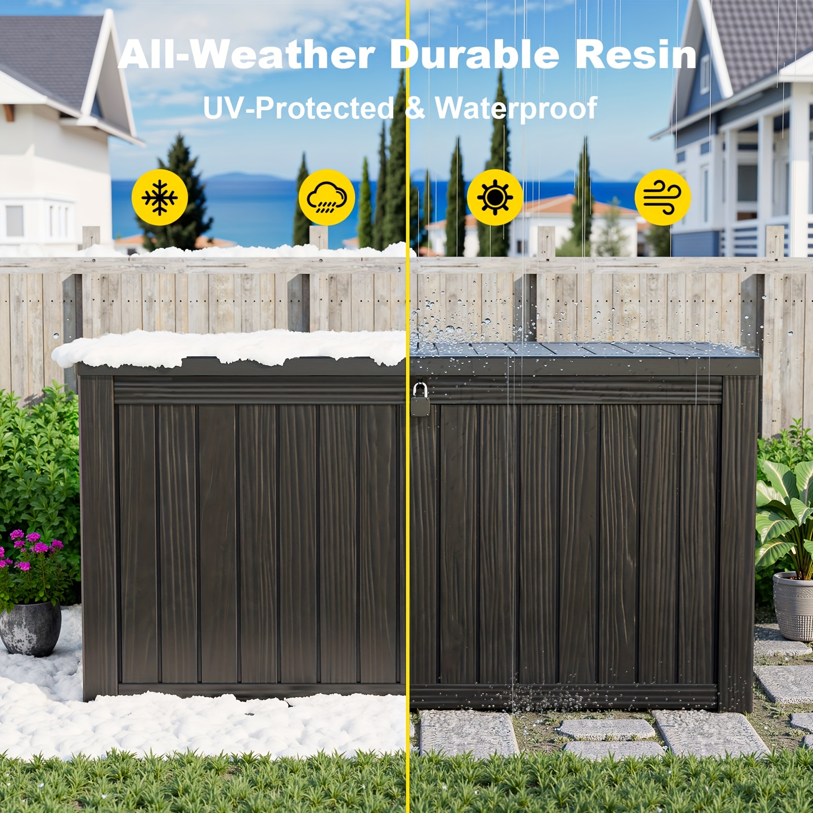 161 Gallon Deck Box, Indoor An - Gardening Tools Gifts บทวิจารณ์และราคา