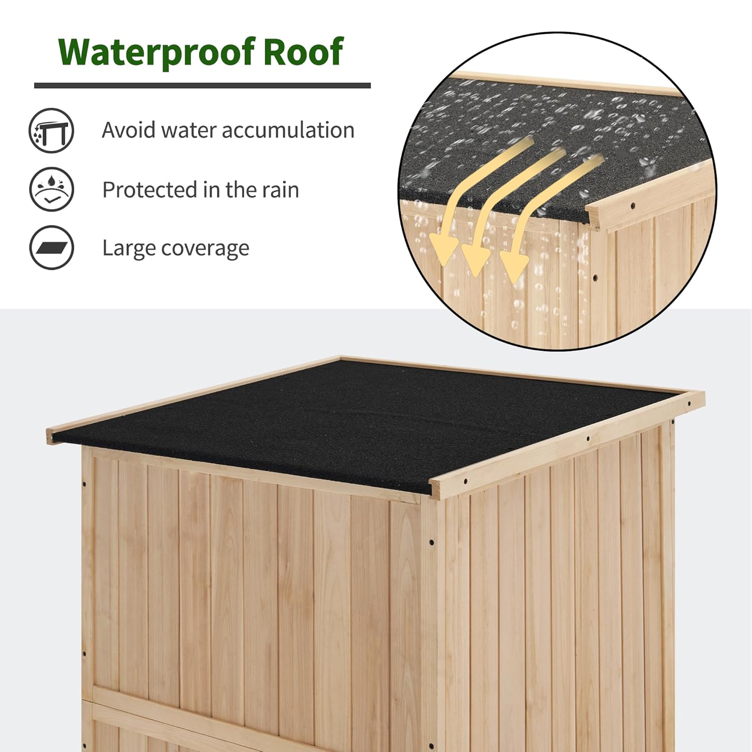 30in Deep Wood Outdoor Storage - Gardening Tools Wooden บทวิจารณ์และราคา
