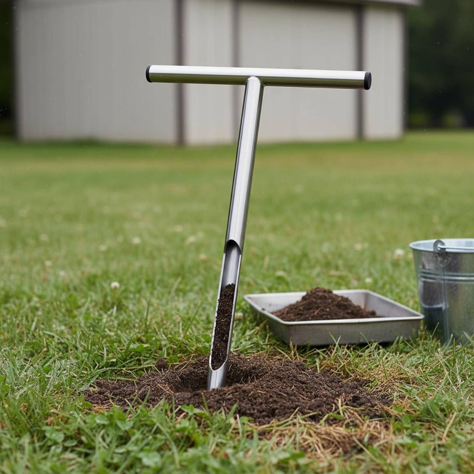 Stainless Steel Soil Sampler E - Gardening Tools Long บทวิจารณ์และราคา