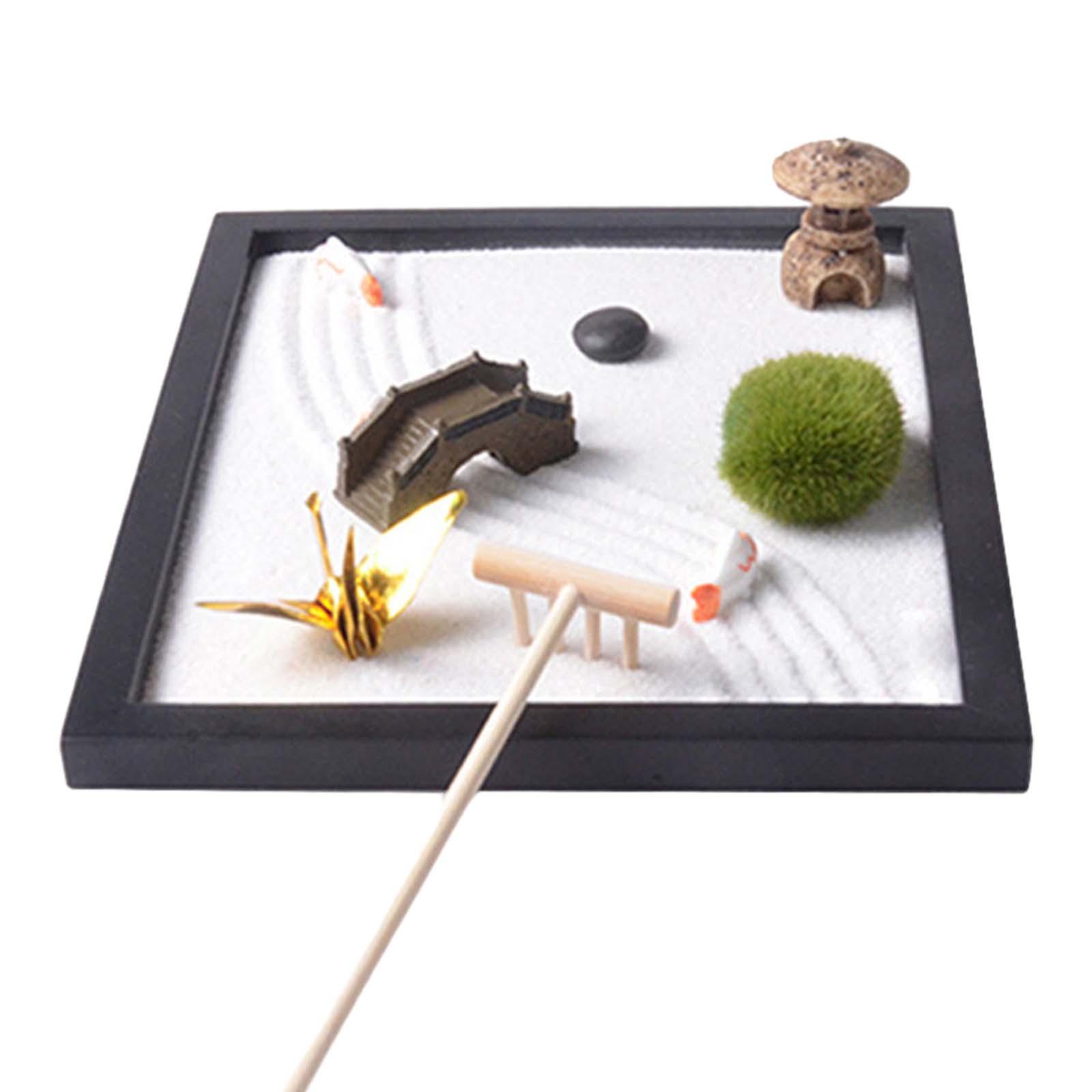 Zen Garden Sand Tray for Desk  - Gardening Tools Japanese บทวิจารณ์และราคา