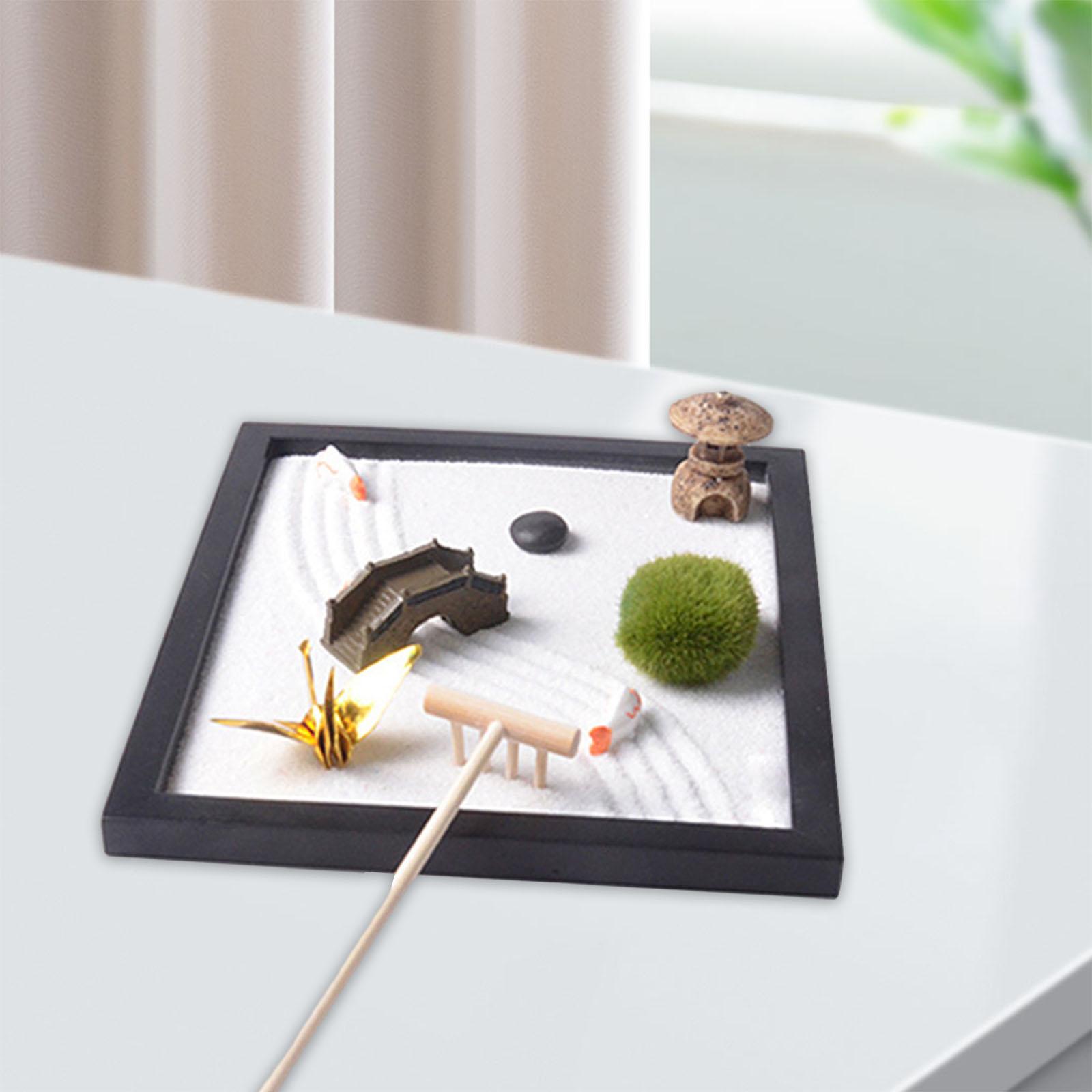 Zen Garden Sand Tray for Desk  - Gardening Tools Japanese บทวิจารณ์และราคา