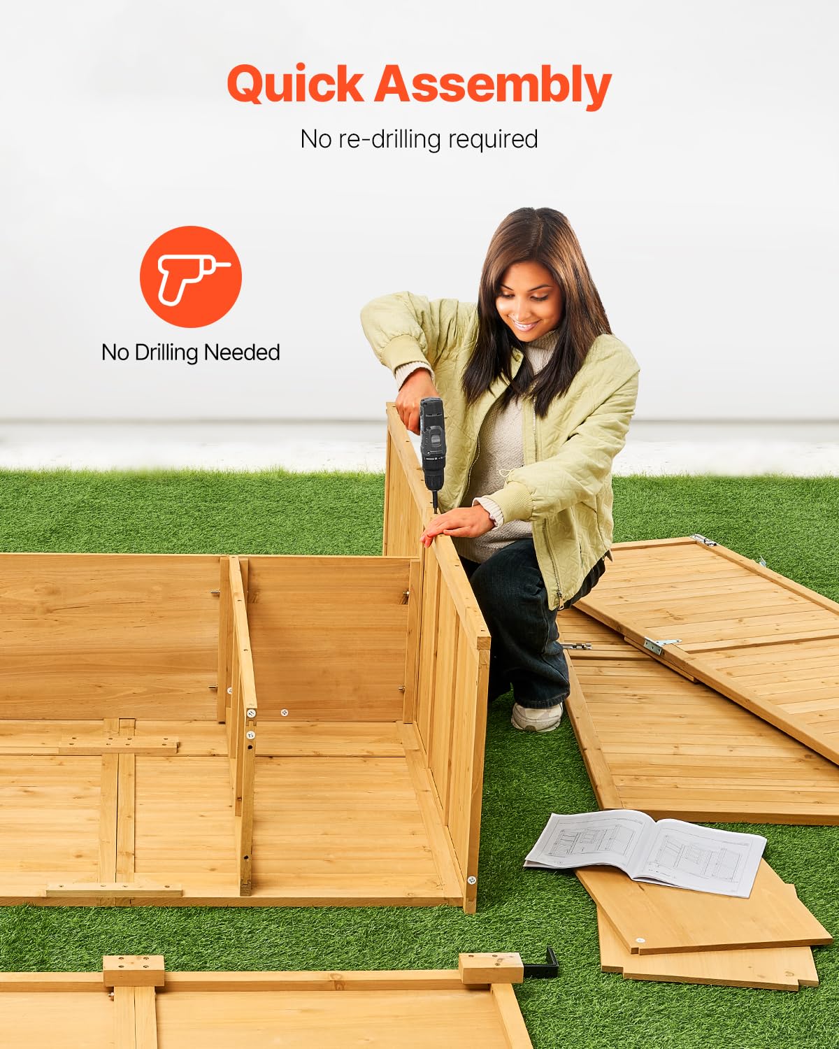 Large Wooden Outdoor Storage S - Gardening Tools Wooden บทวิจารณ์และราคา