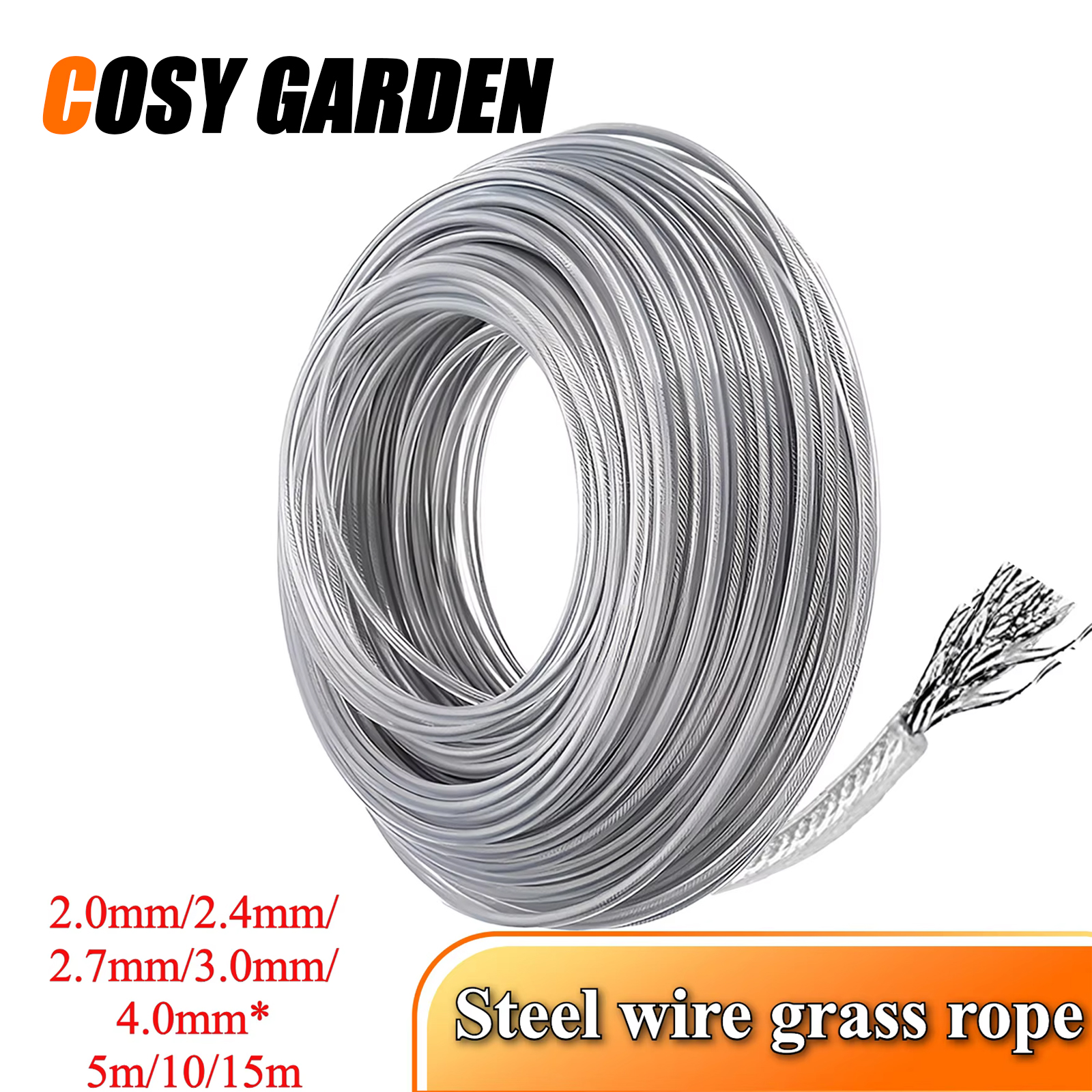 COSY 10M/15M Steel Wire Nylon  - Gardening Tools Long บทวิจารณ์และราคา