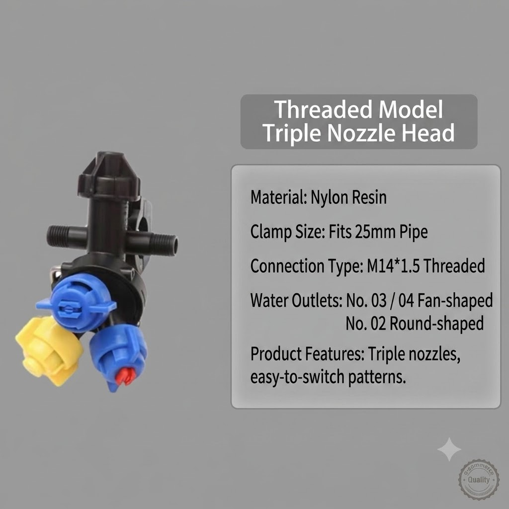 3 Heads Spray Nozzle Mirror Ar - Gardening Tools Youtube บทวิจารณ์และราคา