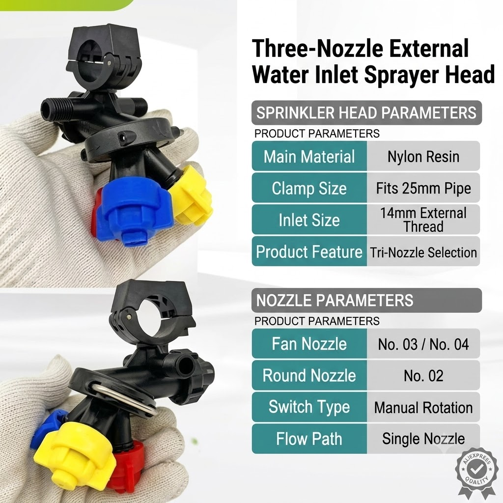 3 Heads Spray Nozzle Mirror Ar - Gardening Tools Youtube บทวิจารณ์และราคา
