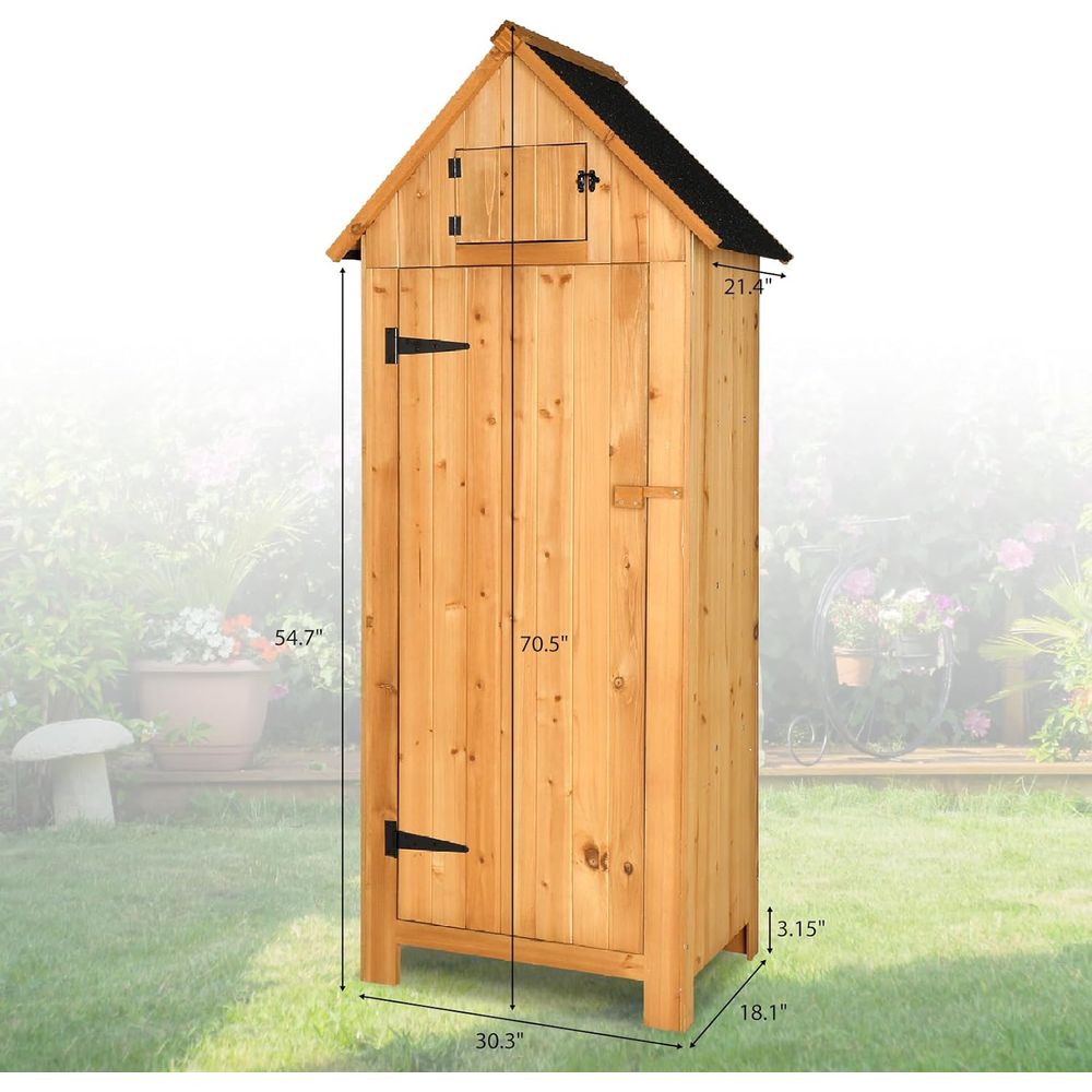 Outdoor Wooden Storage Shed, G - Gardening Tools Wooden บทวิจารณ์และราคา