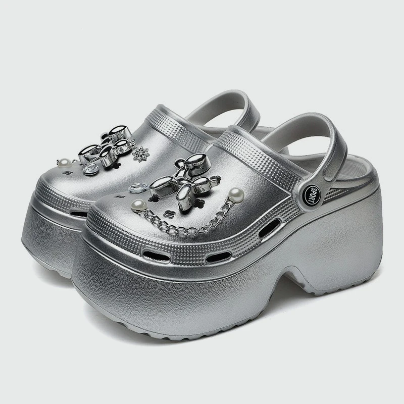 New Women's Silver Platform Cl - Gardening Tools For Women บทวิจารณ์และราคา