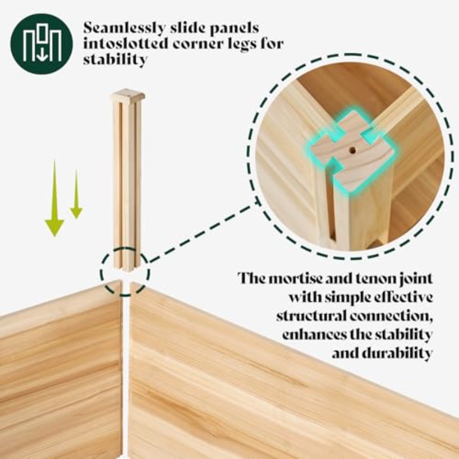 3-Tier Raised Garden Bed for O - Gardening Tools Wooden บทวิจารณ์และราคา