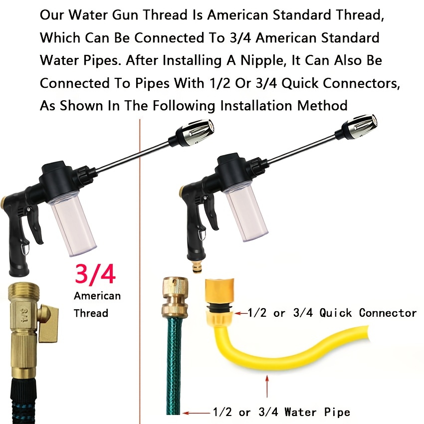 Garden Watering Gun Hose Nozzl - Gardening Tools Long บทวิจารณ์และราคา
