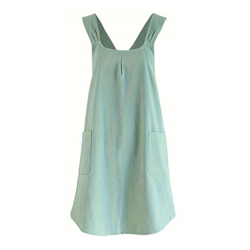Cotton Linen Cross Back Apron  - Gardening Tools For Women บทวิจารณ์และราคา